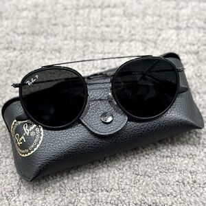 Authentic Ray-Ban matte black sunglasses